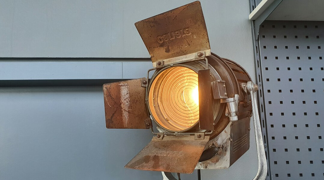 Television studio lights and camera equipment